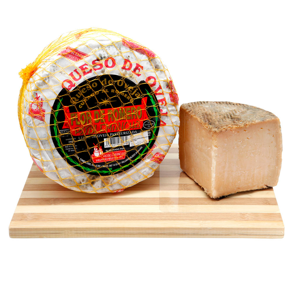 Queso Flor de Romero de oveja curado